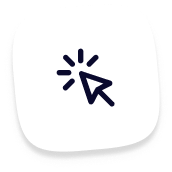 Line drawing of a mouse pointer clicking